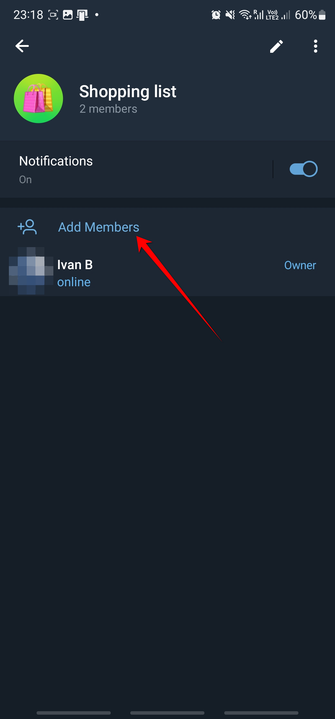 Add members to Telegram group